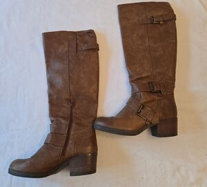 Source Unknown Brown Heeled Boots